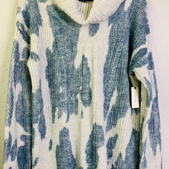 PILCRO ANTHROPOLOGIE SPOTTED‎ TURTLE COWL NECK OVERSIZED KNIT RIBBED NWT - Picture 6 of 14